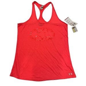 Under Armour NWT Women’s Batgirl Bright Coral Racerback Tank Top SZ M